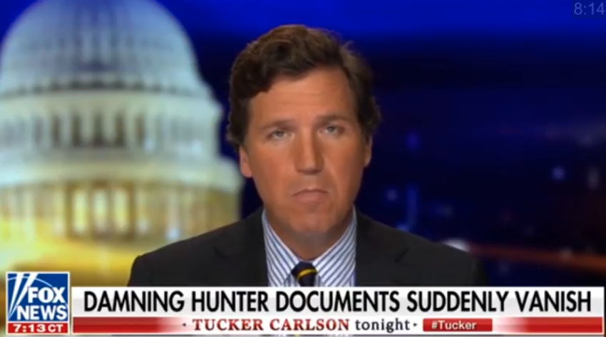  Tucker Carlson Says He Had ‘Authentic, Damning’ New Hunter Biden Documents—But They Got Lost in the Mail