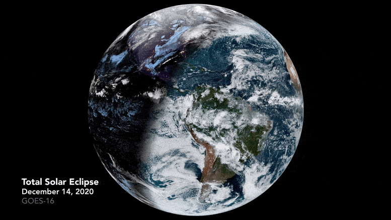  Incredible Satellite View of the Moon’s Shadow Crossing the Surface of Earth During the Total Solar Eclipse