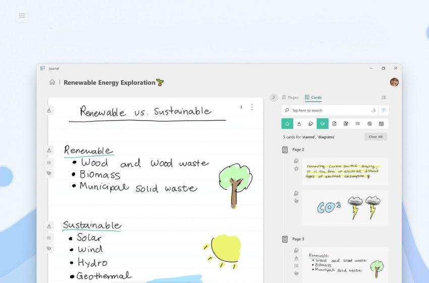  Microsoft’s Journal uses AI to make a more intuitive inking app