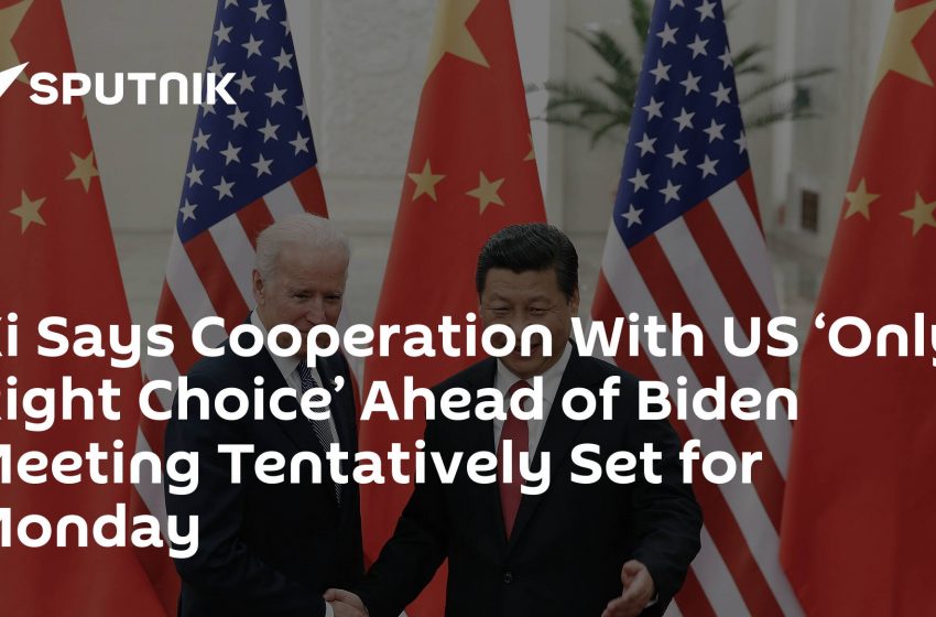  Xi Says Cooperation With US ‘Only Right Choice’ Ahead of Biden Meeting Tentatively Set for Monday