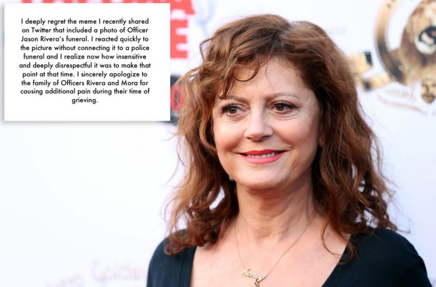  Susan Sarandon apologizes for ‘insensitive’ tweet comparing NYPD funeral to ‘fascism’