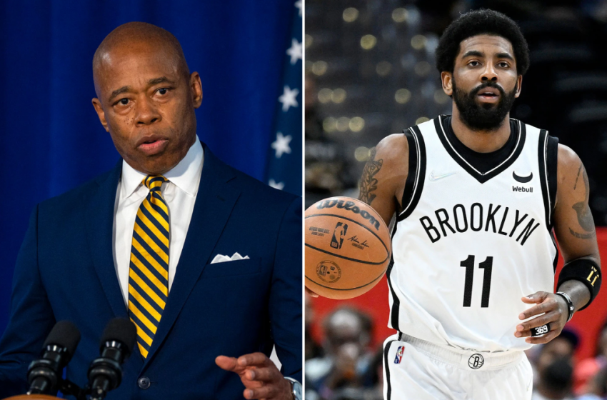  Mayor Adams to consult city lawyer over unvaxxed Kyrie Irving’s Nets practices