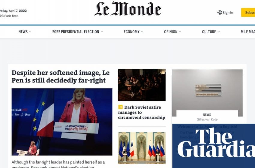  Le Monde launches digital English language edition, partly translated by AI