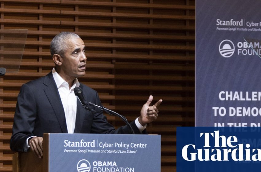  Obama targets disinformation and big tech regulation in Stanford speech