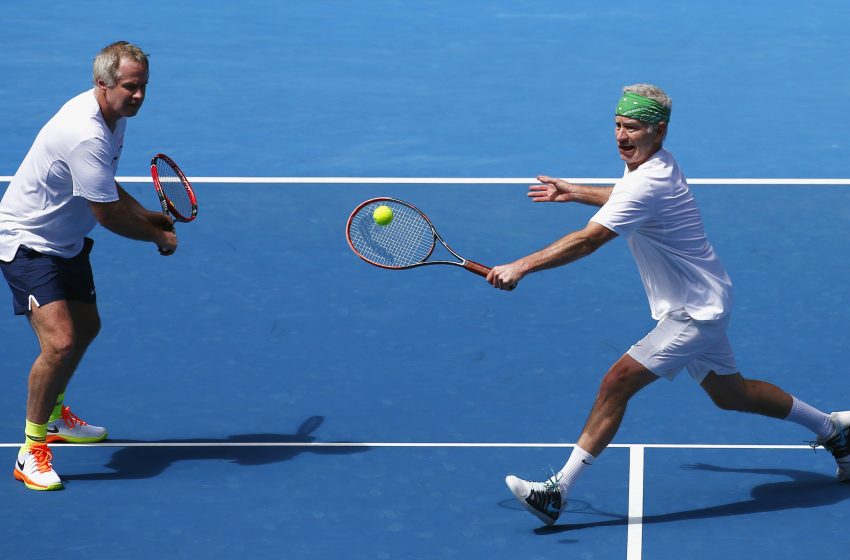 John McEnroe is playing tennis against a virtual version of himself on ESPN+