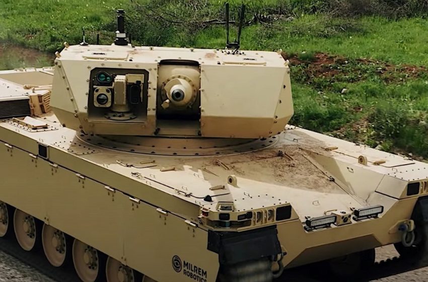  Ominous test footage shows an AI-operated robot tank destroying cars