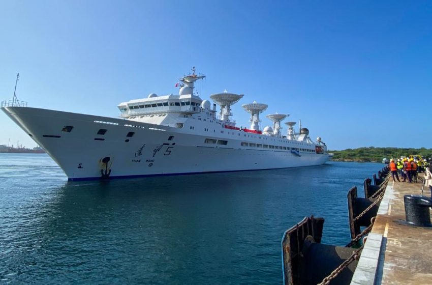  Chinese research ship Yuan Wang 5 docks at Sri Lanka’s Hambantota port