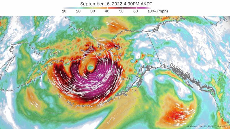  Communities along Alaska’s western coast are expected to face hurricane-force wind gusts and flooding Friday