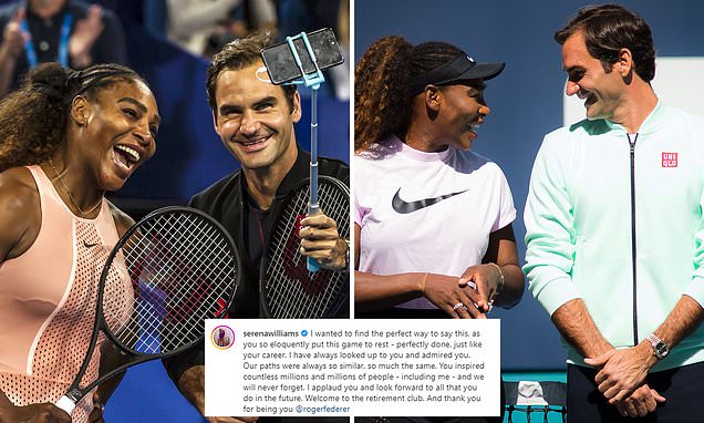  Serena Williams welcomes Roger Federer to the ‘retirement club’ and pays tribute to the tennis GOAT