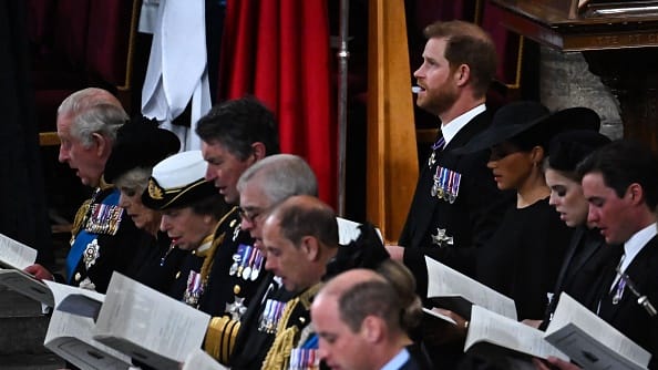  Prince Harry and Meghan Markle Relegated to Second Row at Queen Elizabeth’s Funeral