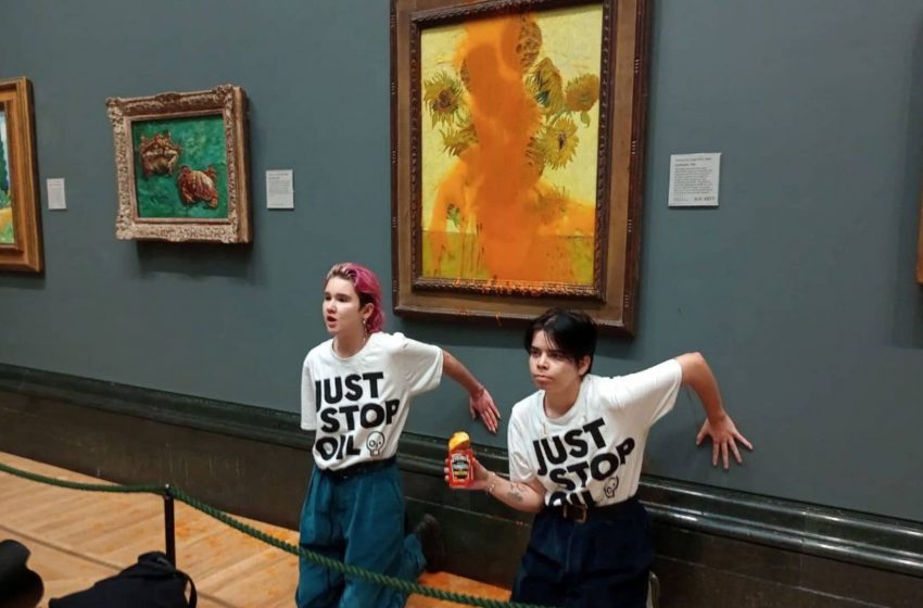  Oil protesters appear in court after throwing soup at Van Gogh painting