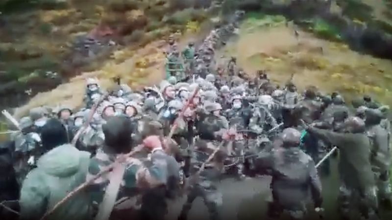  India-China border clash video shows troops fighting with sticks and bricks