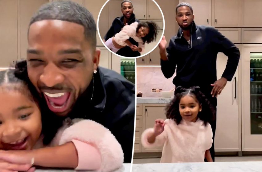  Tristan Thompson dances with ‘princess’ daughter True in silly video