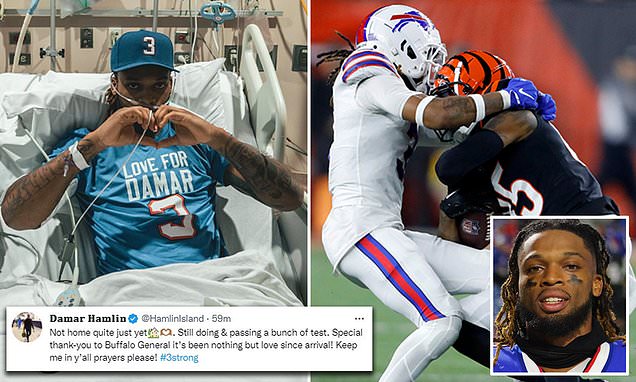 Damar Hamlin reveals he’s passing tests at Buffalo General as Bills safety continues recovery