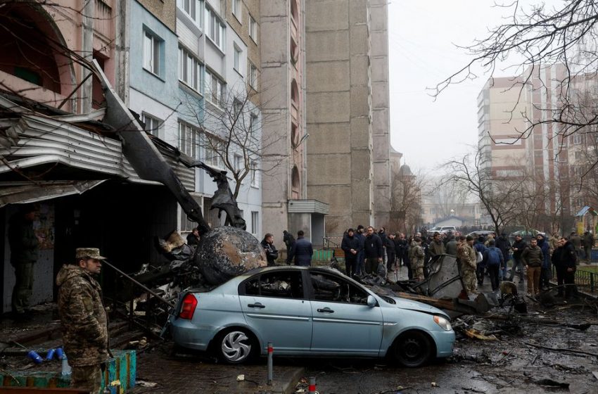  Ukrainian interior minister killed in helicopter crash near Kyiv