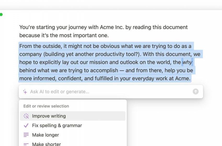  Notion’s AI editor is now available to anyone who wants writing help