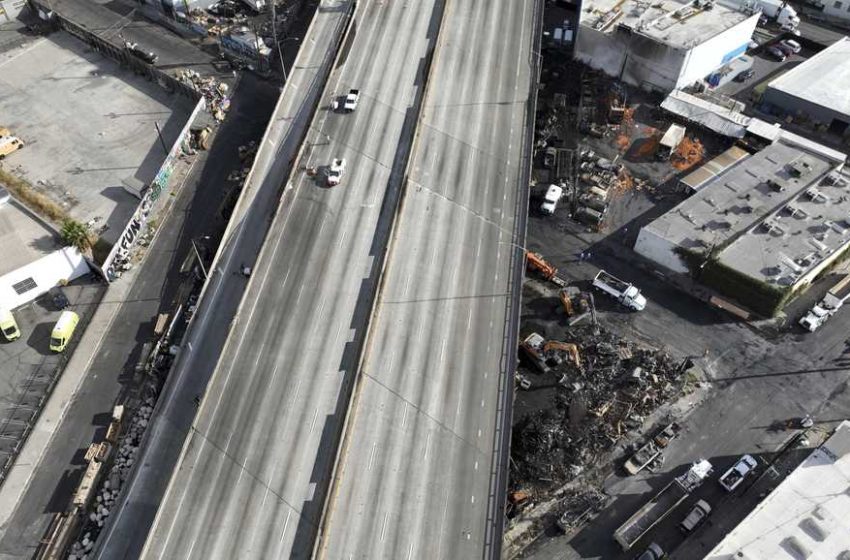  Fire that indefinitely closed I-10 in Los Angeles was likely arson, governor says