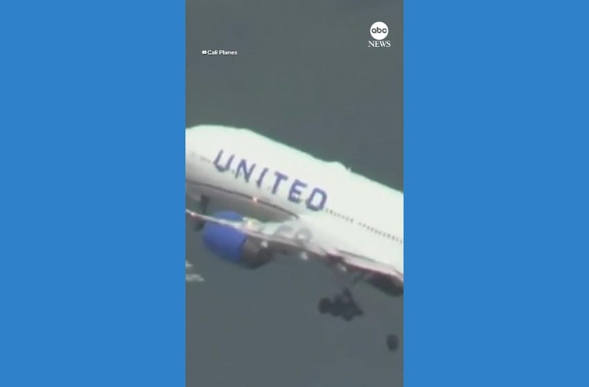  WATCH: Tire falls off United Airlines flight after takeoff from San Francisco